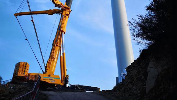 来了！首台XCA1200_I落户广东，，中国风电吊装千吨级阵营再添劲旅