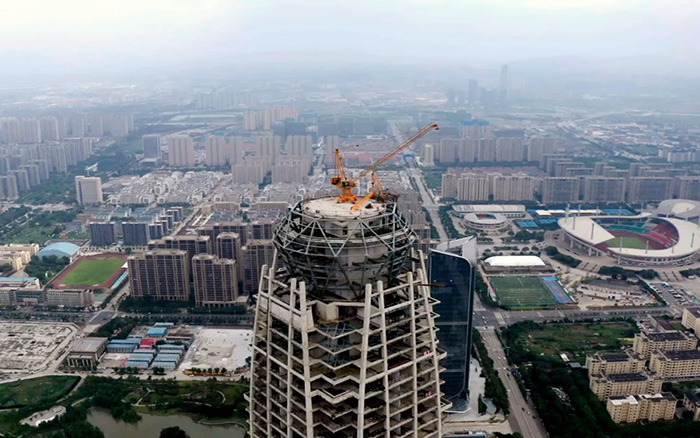 新地标 | 亚洲必赢塔机299米高空俯瞰台州天涯线